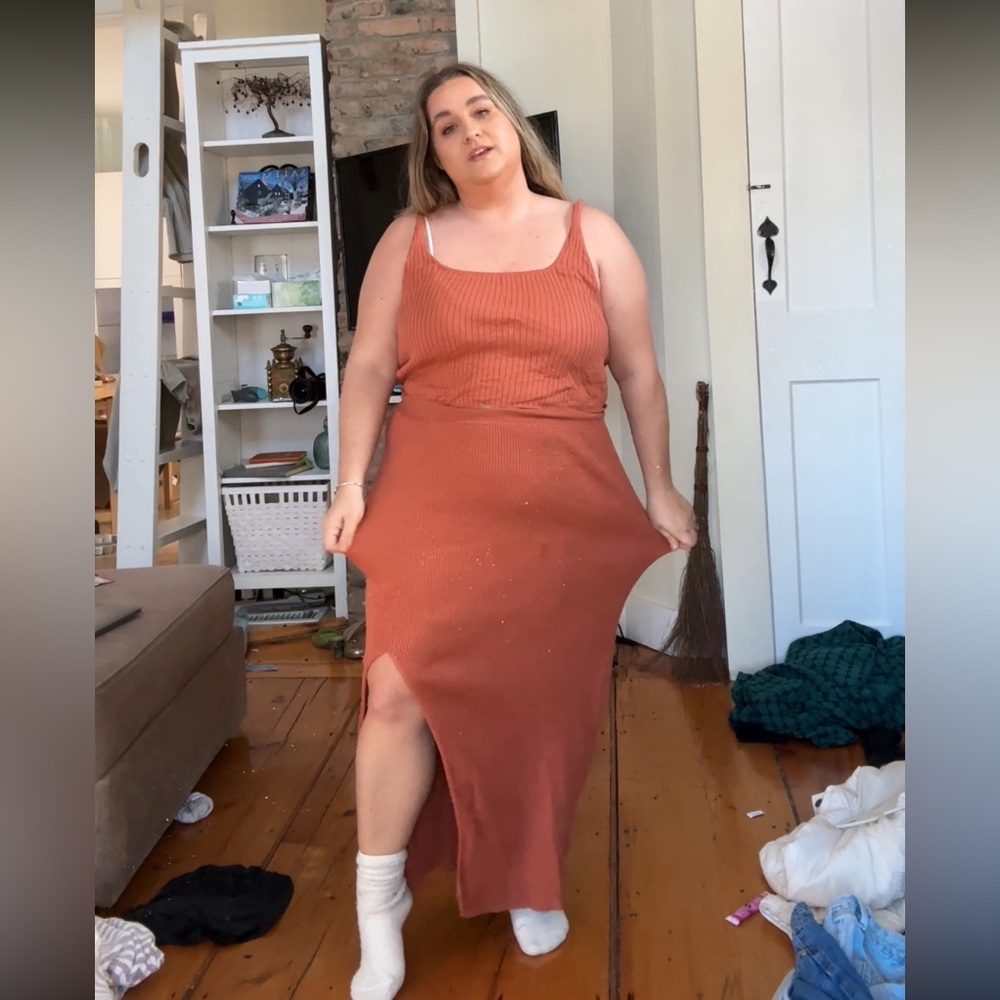 2 PIECE SHIRT & SKIRT SET PLUS SIZE